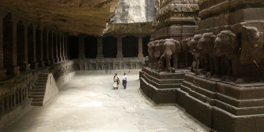 Kailasanatha Temple at Ellora Caves which is a UNESCO World Heritage Site in India