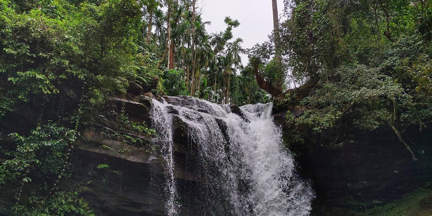 Elneer Waterfall is a hidden gem surrounded by lush greenery and is a top place to visit in Kalasa