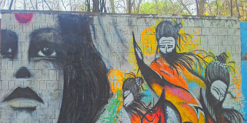 Witness the street art showcasing creativity and urban culture