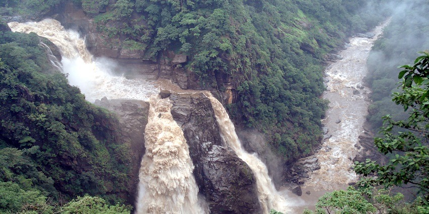 Stunning view of Ermai Falls, a majestic attraction for nature lovers