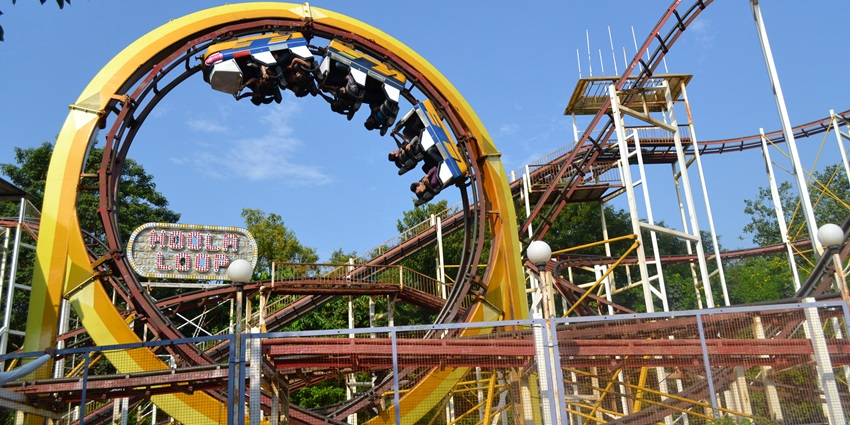 Essel World, showcasing thrilling rides and joyful visitors enjoying their day out