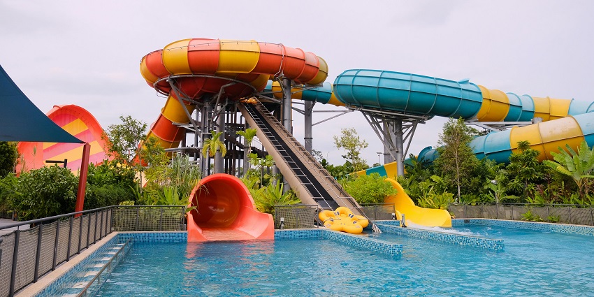 Experience the thrill of water slides with a range of slide types for an adventure.