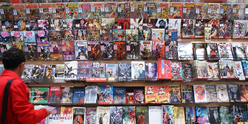 View of manga store in Animation Souk, the vibrant marketplace showcasing animations collectibles