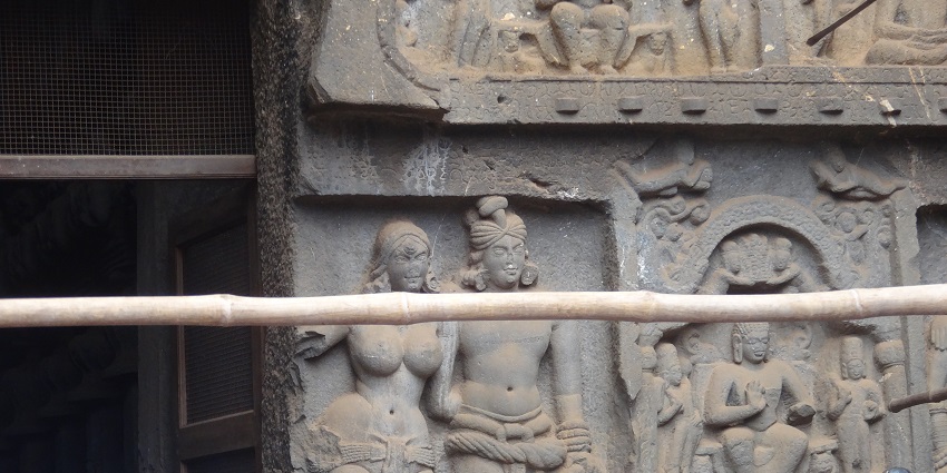 The rock-cut Karla and Bhaja Caves showcasing Buddhist sculptures and architecture.