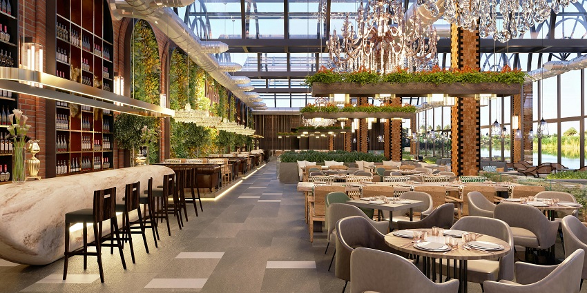 An inside view of the F Bar And Lounge exuding aesthetic vibes and charming beauty.