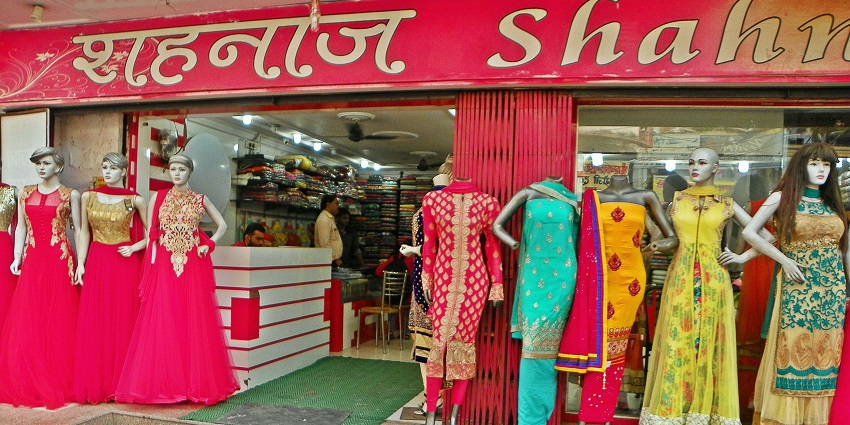 Colourful clothes displayed at the Fashion Streets, a shopping place in Pune