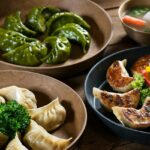 An image of freshly made momos on the streets are the best food in Leh, Ladakh, India.