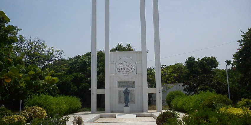 View of the French war memorial, a place that offers a learning experience