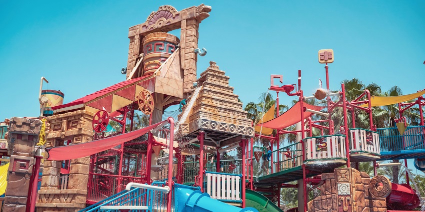 A glimpse of the famous Fun Zone Water Park, one of the best Puri water parks.