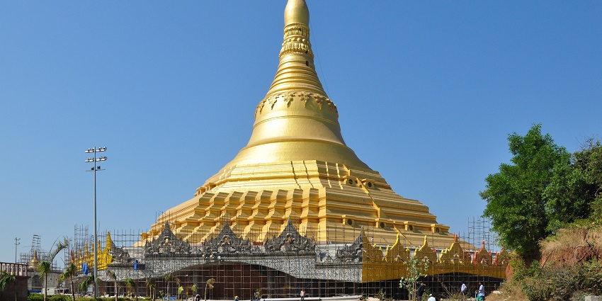 Global Vipassana Pagoda, a popular tourist attraction near Water Kingdom Water Park.
