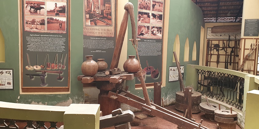 Beautiful view from the inside of the Goa Chitra Museum showcasing the artefacts of the past