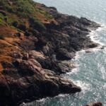 Waters at a cliff in Gokarna, Karnataka