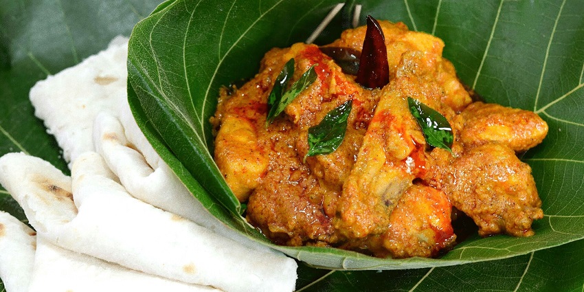 Cuisine at the restaurant of Guhantara Resort.