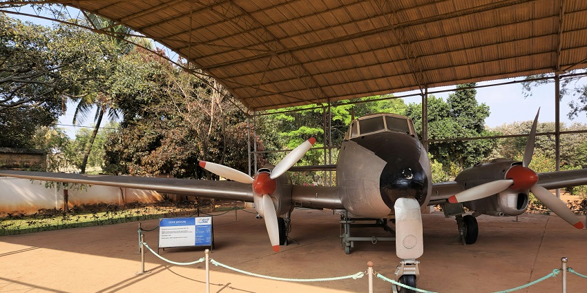 An inside view of the HAL Heritage Centre & Aerospace Museum, a tourist destination.