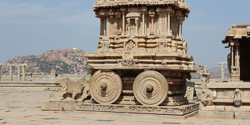 Hampi is one of the places to visit in Karnataka in December which features ancient ruins.