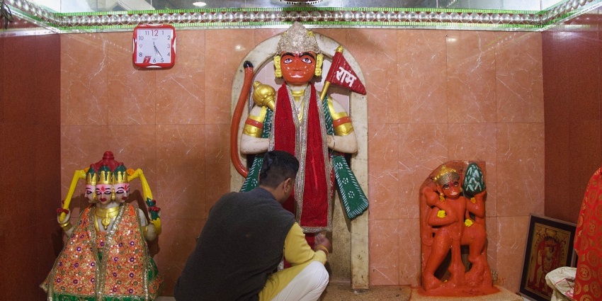Hanuman Temple features stunning architecture and serene ambiance for reflection.