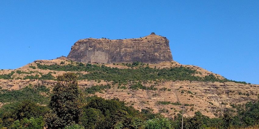 A glimpse of the iconic Harihar Fort in Maharashtra exuding historic significance.