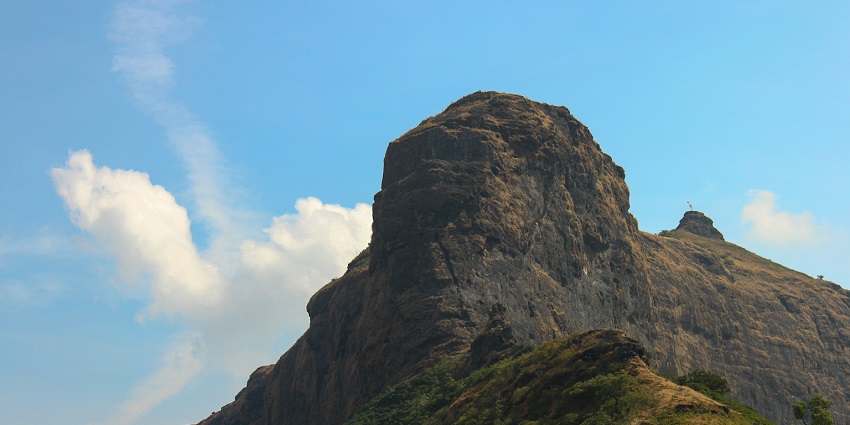 A picture of Harihar Fort, often associated with unexplained paranormal activities.
