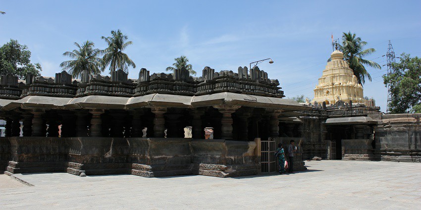 A view of the Harihareshwara Temple, reflecting Dravidian architectural styles.