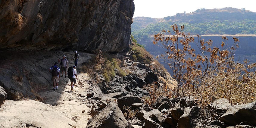 Trail from Pachnai to Harishchandragad to see the ruins.