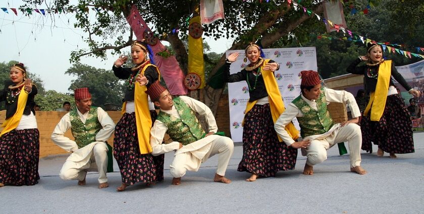 Dance celebrations amidst Harvest festival of Sikkim.