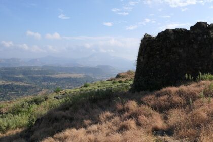 A view of the historic tourist attraction in Maharashtra surrounded by lush greenery.