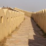 Panoramic snap taken at the corridor of one of the historic monuments which is Hathroi fort.