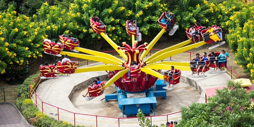 Wonderla Amusement Park is a popular destination featuring thrilling rides, water slides.