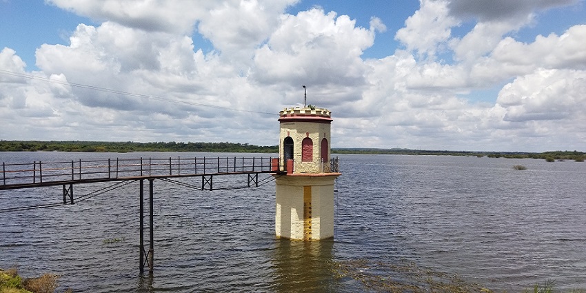 A serene view of the pump house located in Hesaraghatta Lake.