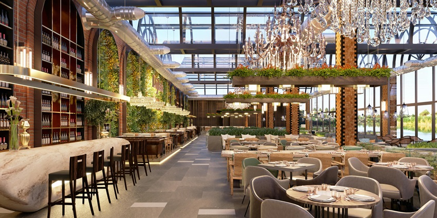 A lively nightlife venue with an open-air setting, fairy lights, live music, and themed parties.