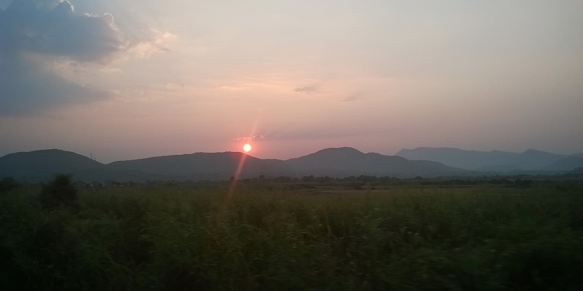 Scenic view from the top of Vasai Hills.