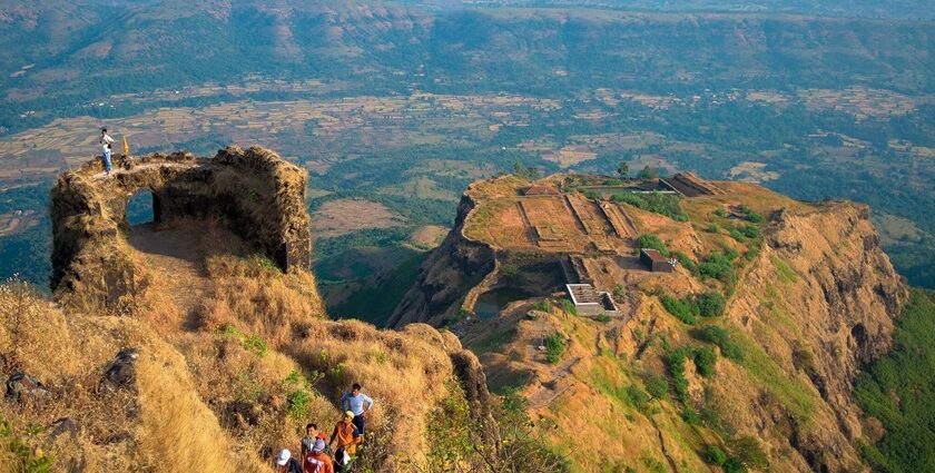 A panoramic view of Maharashtra's diverse landscapes, showcasing its hiking trails.