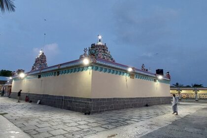 A captivating shot of a historical temple in Chennai, Tamil Nadu.