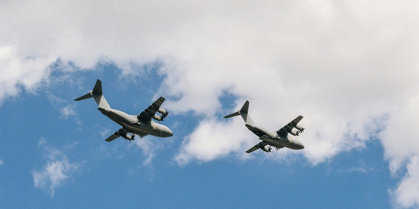 A view of an aeroplane, one of the most convenient and easiest ways to reach Maharashtra.