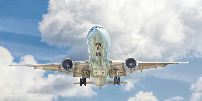 A view of an aeroplane, one of the most convenient ways to reach Maharashtra.