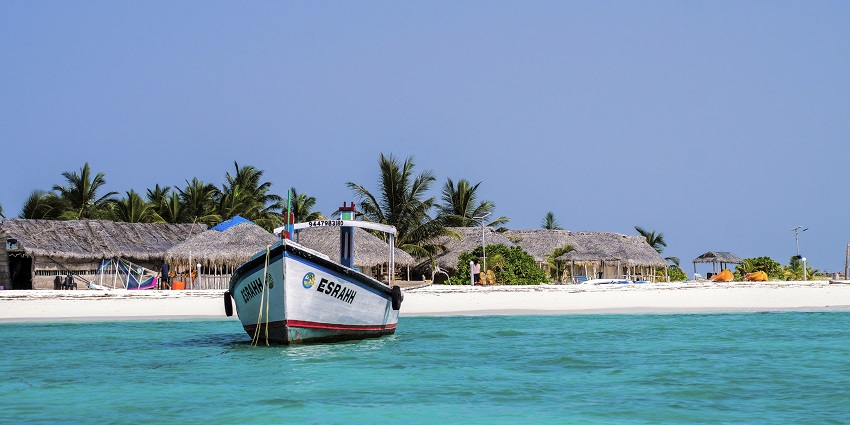 A view of a boat, one of the most convenient and budgeted ways to reach Lakshadweep.