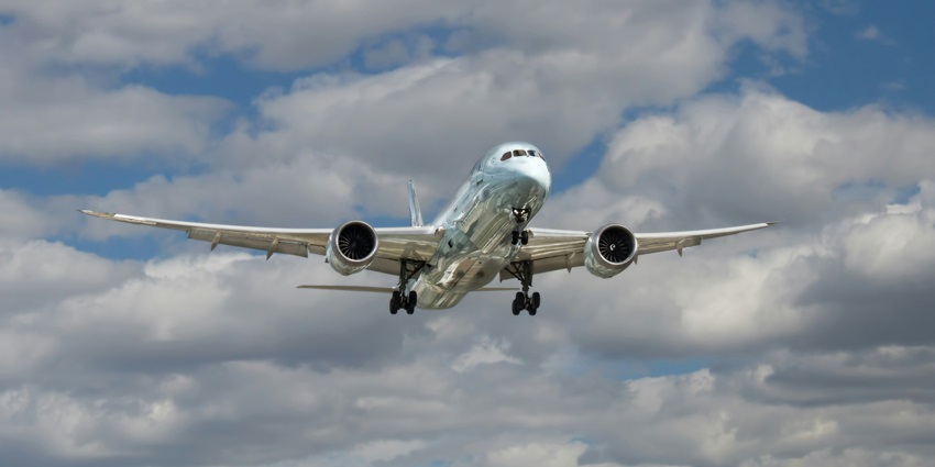 A view of an aeroplane, one of the most convenient and easiest ways to reach Maharashtra.