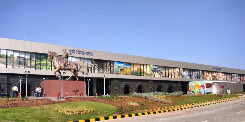 An image of Pune International Airport, the nearest airport to Chandan Vandan Fort.