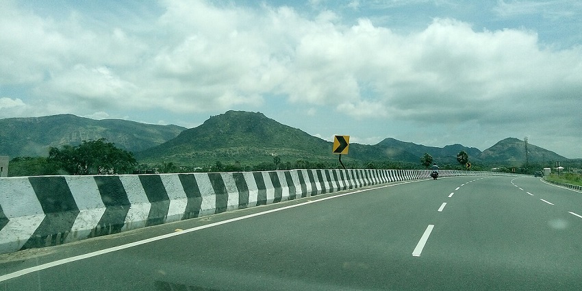 Image of view from inside the car - Travel to Varugad Fort involves a scenic 1.5-hour trek
