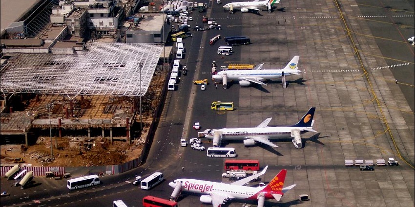 Aerial Image of the panoramic Mumbai International Airport