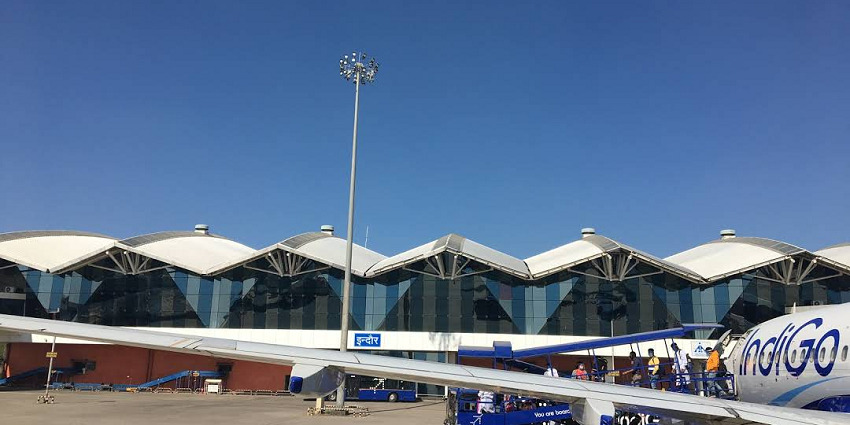 An image of the Devi Ahilya Bai Holkar Airport leading to Somanipuram Adventure Park.