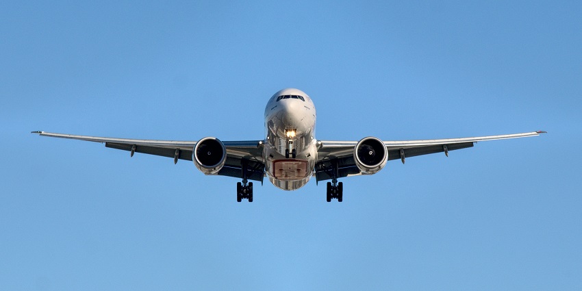 A view of an aeroplane, one of the most convenient and easiest ways to reach Maharashtra.
