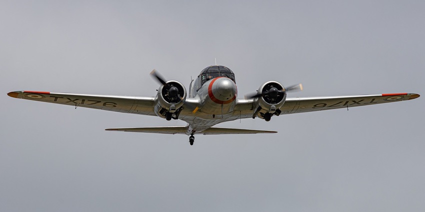 A view of Aircraft flying in the sky, showcasing aviation technology and design.