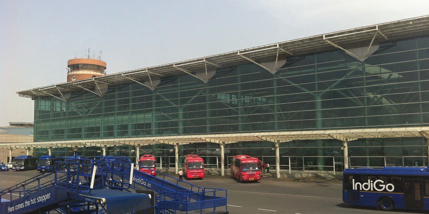 An image of an Indira Gandhi International Airport, the nearest airport to the park.