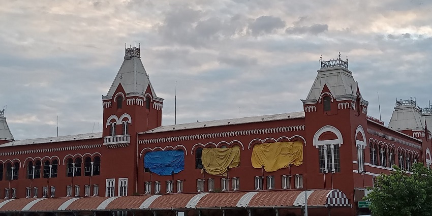 Chennai Central Railway Station at a walkable Distance From Parthasarathy Temple