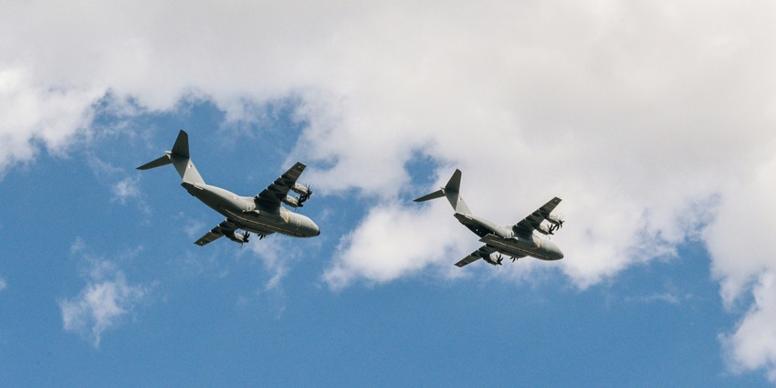 A view of aeroplanes, one of the most convenient and easiest ways to reach Tamil Nadu.