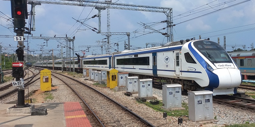 An image of a railway station, one of the ways to reach the Shirdi Temple, Maharashtra.