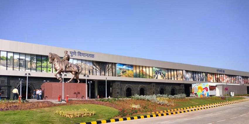 An image of Pune International Airport, one of the ways to reach Siddheshwar Temple.