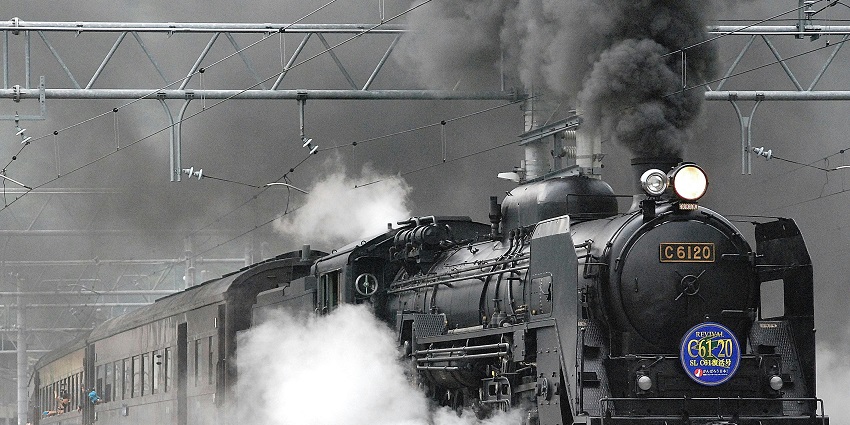 An image depicting a black train–a transport option to reach Karnala trek forts.