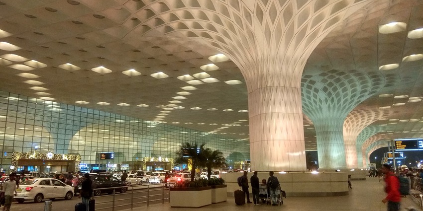 View of the Chhatrapati shivaji airport, a taxi from here makes the caves easily accessible